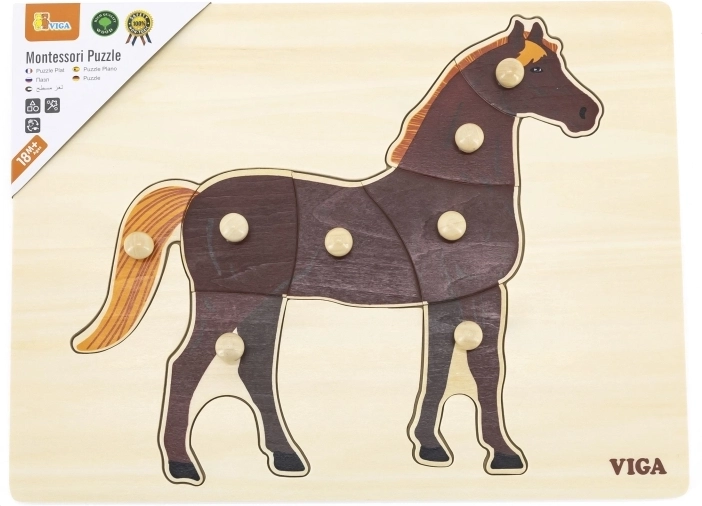 Montessori-õpe realistliku hobusega