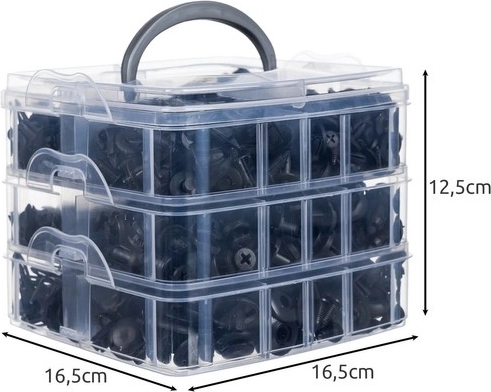 Kolmekihiline organiseerija käepidemega