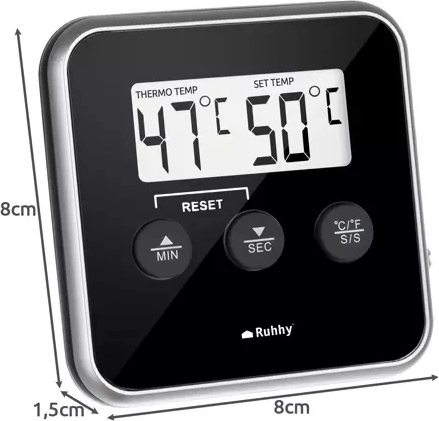 Selge LCD-ekraan ja °C/°F lülitus