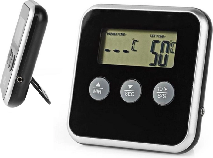 Large LCD display, °C/°F, and smart timer