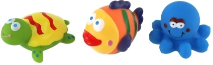 Värvilised kummist loomakesed