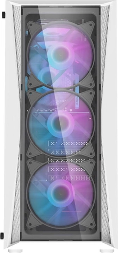 Karastatud klaas ja puhas valge disain