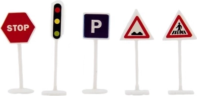 Realistlikud liiklusmärgid õppimiseks ja mänguks