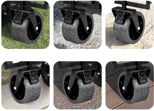 Laiad 360° rattad piduriga igaks maastikuks