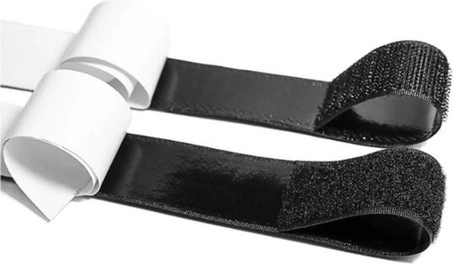 Quick tool-free installation with hook-and-loop tape
