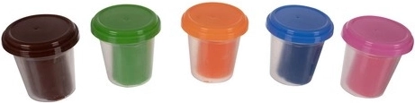 5 plastiliinitopsi erksates värvides