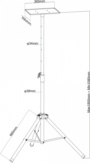 Reguleeritav kõrgus kuni 1,7 m