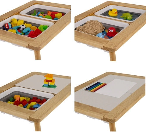 Double-sided top and 2 removable bins