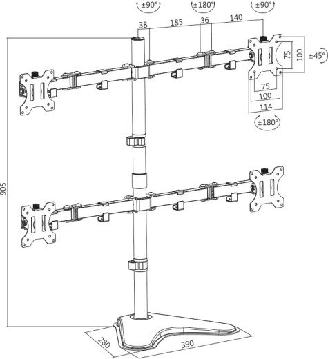 Wide adjustment options