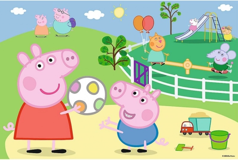 armastatud PEPPA PIG motiiv mänguväljakul
