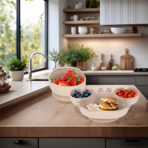 Stabiilne kauss ja taldrik iminapaga