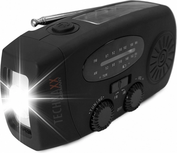 AM/FM raadio ja ere LED-taskulamp