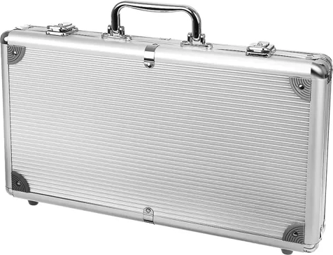 Tugev alumiiniumkoffer turvalise hoiustamisega