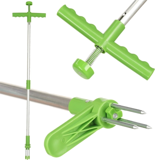 Tõmmake umbrohi koos juurtega välja ilma kummardamata