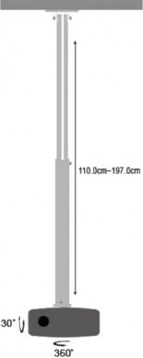 Reguleeritav kõrgus 110–190 cm