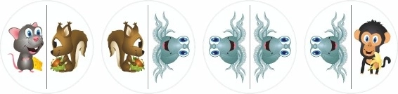 kolm mängu ühes: hmaťák, domino, pexeso