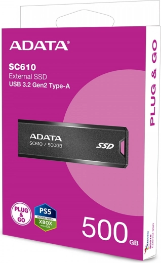 USB 3.2 Gen2 jõudlus kuni 550/500 MB/s