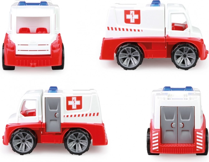 Mehaaniliselt toimiv kiirabiauto avanevate elementidega