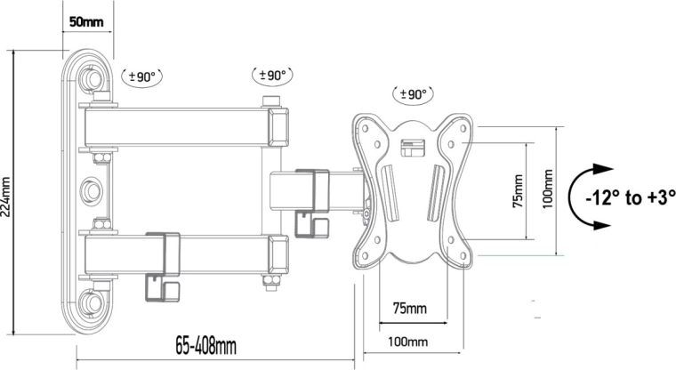 VESA 75x75 ja 100x100 ühilduvus
