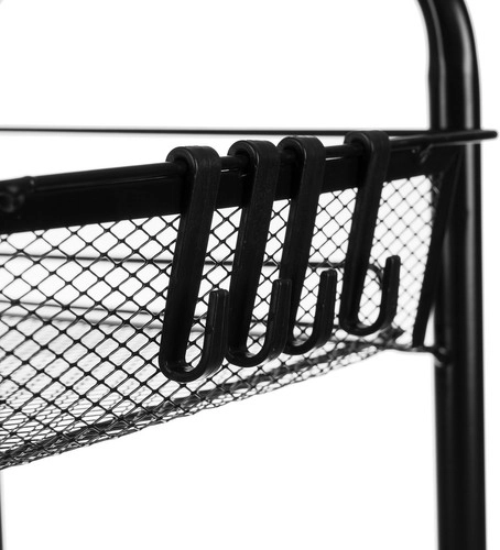 Liikuv tänu ratastele, turvaline tänu piduritele ja konksudele