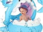 Children's inflatable water chair with canopy – shark, up to 23 kg