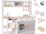Wooden children's MDF play kitchen with accessories, gray, 82 cm