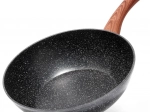 Graniidist wok VILDE Black&Wood 28 cm
