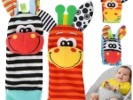 Kruzzel sensory rattle set – wristbands and socks for babies (4 pcs)