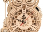 3D Wooden Mechanical Puzzle Owl Clock