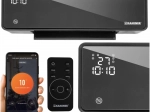 KAMINER ZELVION õhukardin Wi‑Fi ja kaugjuhtimisega 1000 W / 2000 W must