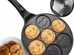 RUHHY smiley-face egg and pancake pan, 7 portions, 26 cm