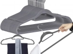 Set of 20 Gray Velvet Hangers Ruhhy