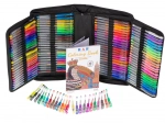 Color gel pen set in a case, 120 pcs + 120 refills