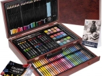 Painting Set in Wooden Case with Drawer, 148 pcs