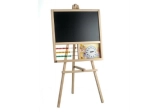 Wooden Easel Board with Abacus and Clock