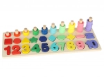 Wooden educational sorter and abacus 2-in-1 Montessori 13 × 36 cm