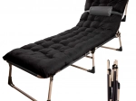Folding Camping Bed 193 cm – Black