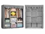 MODERNHOME Fabric Wardrobe with Shelves and Hanging Rails