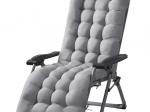 Gray Cushion for Garden Lounger