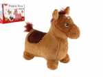 Plush bouncing horse with sounds, seat height 23 cm