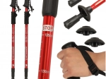 Folding Trekking Poles for Nordic Walking 2 Pieces Red