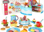 Sliceable Birthday Cake with Hook-and-Loop, 80-Piece Set – Blue