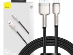 USB‑A – Lightning kaabel BASEUS Cafule 1 m, 2,4 A – must