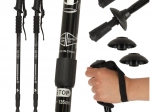 Kokkupandavad matkakepid Nordic Walking, mustad, 2 tk