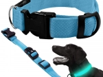 LED light-up collar for dogs and cats, adjustable, 59 cm – blue