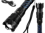 Taktikaline LED-taskulamp Trizand 1500 lm akuga 5000 mAh, USB-C, zoom