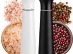 RUHHY manual salt and pepper grinder set, ceramic mechanism, 22 cm