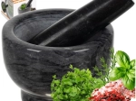 RUHHY Marble Mortar and Pestle for Herbs and Spices