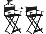 Aluminum makeup chair with headrest