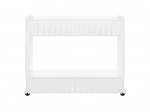 Mobiilne köögi- või vannitoariiul ratastel, valge